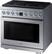 Left. Samsung - Chef Collection 6.3 Cu. Ft. Freestanding Dual Fuel Convection Range - Stainless steel.