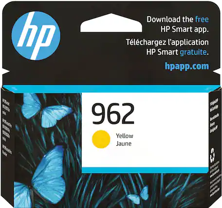 Front. HP - 962 Standard Capacity Ink Cartridge - Yellow.