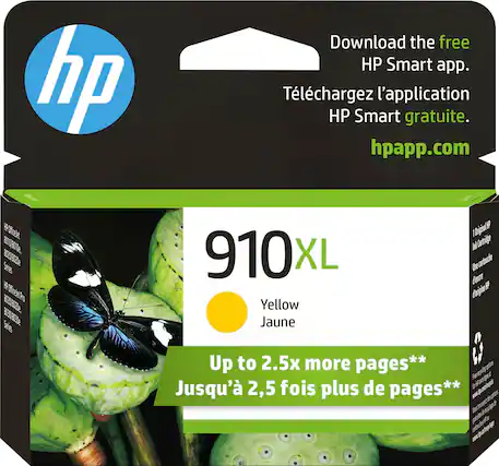 Front. HP - 910XL High-Yield Ink Cartridge - Yellow.