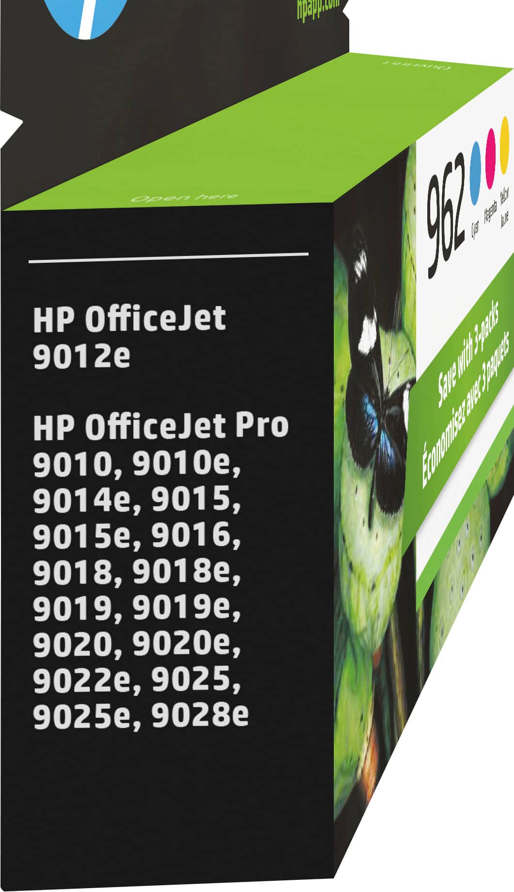 Alt View 11. HP - 962 3-Pack Standard Capacity Ink Cartridges - Cyan/Magenta/Yellow.