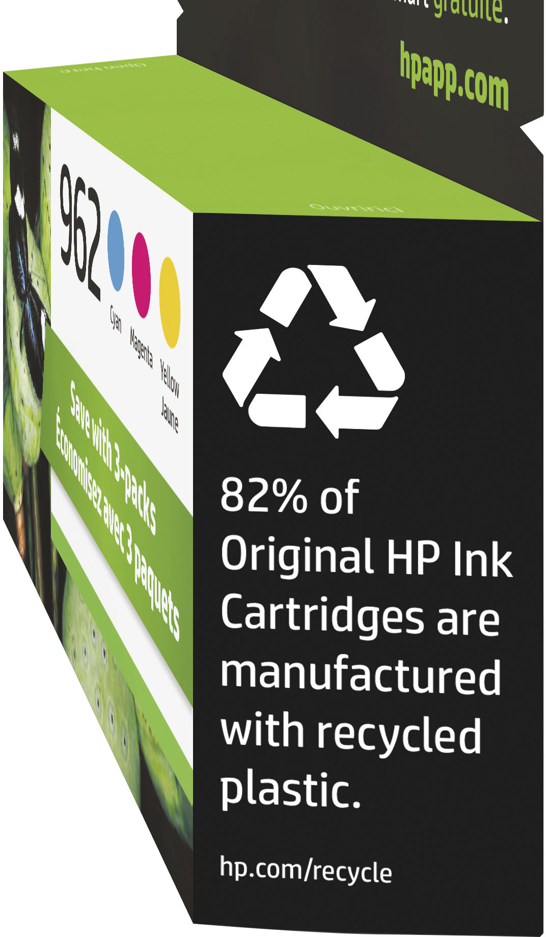 HP - 962 3-Pack Standard Capacity Ink Cartridges - Cyan/Magenta/Yellow