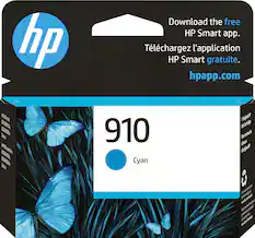Front. HP - 910 Standard Capacity Ink Cartridge - Cyan.