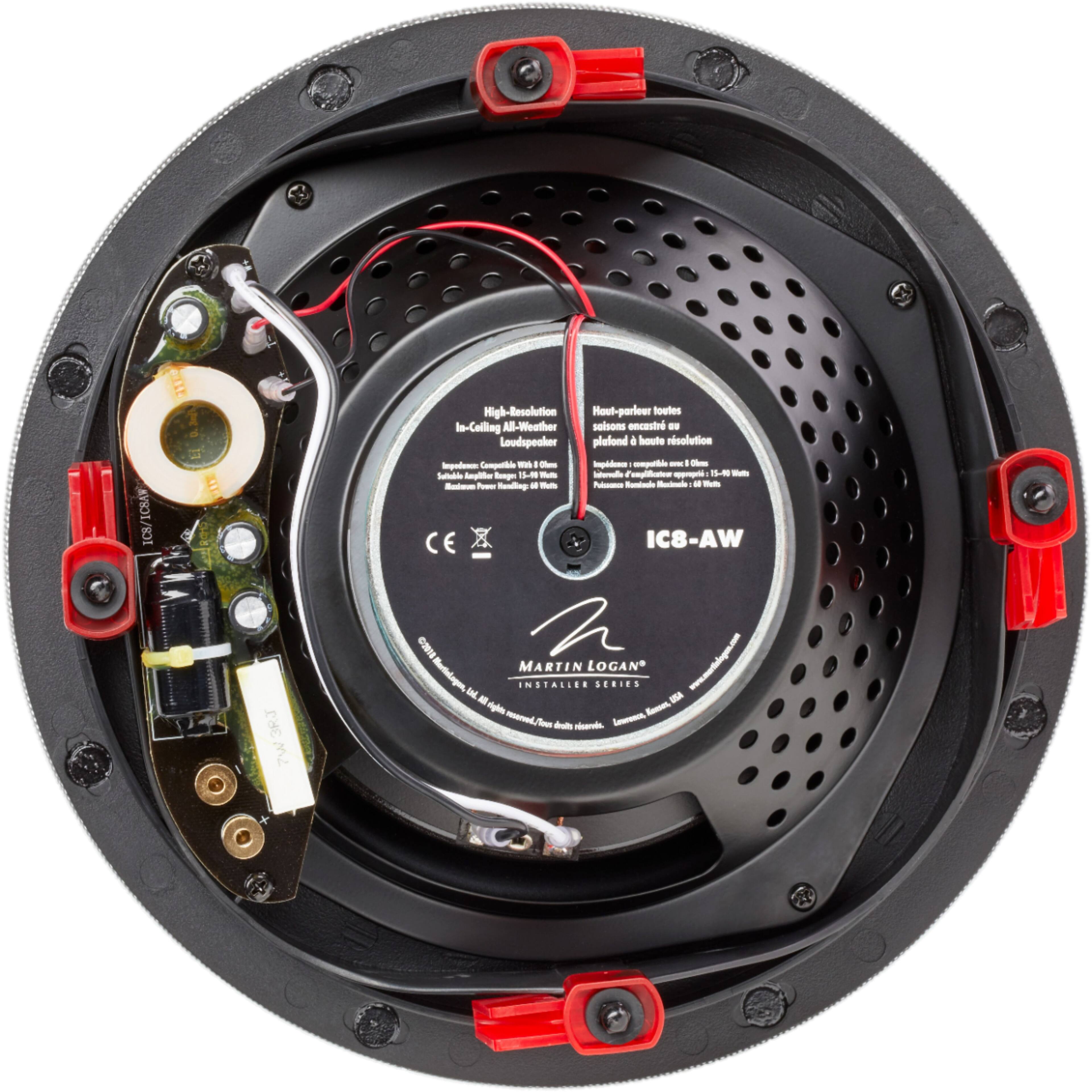 Back. MartinLogan - Installer 8" 60-Watt Passive 2-Way In-Ceiling Speaker (Each) - White.