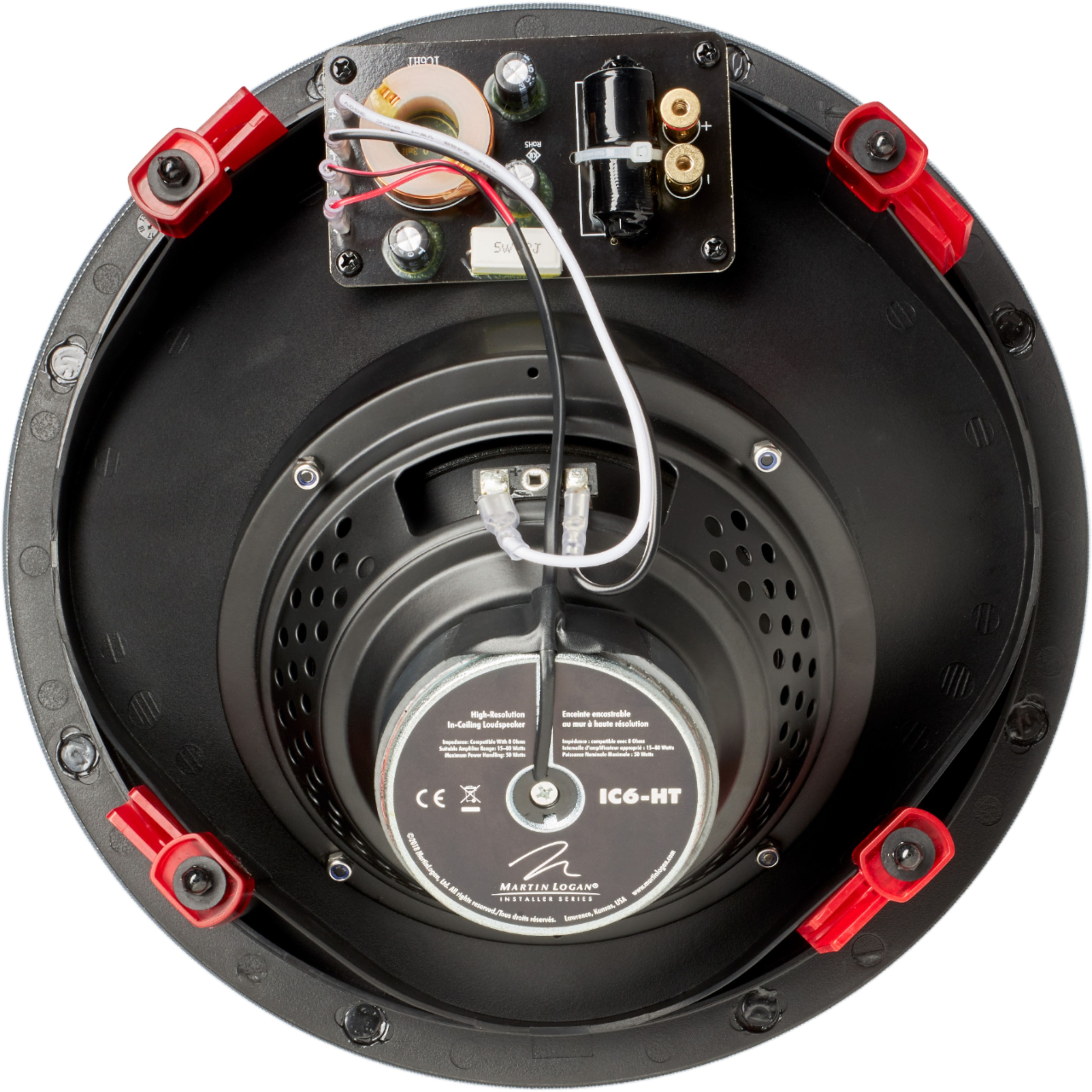 Back. MartinLogan - Installer 6-1/2" 50-Watt Passive 2-Way In-Ceiling Speaker (Each) - White.