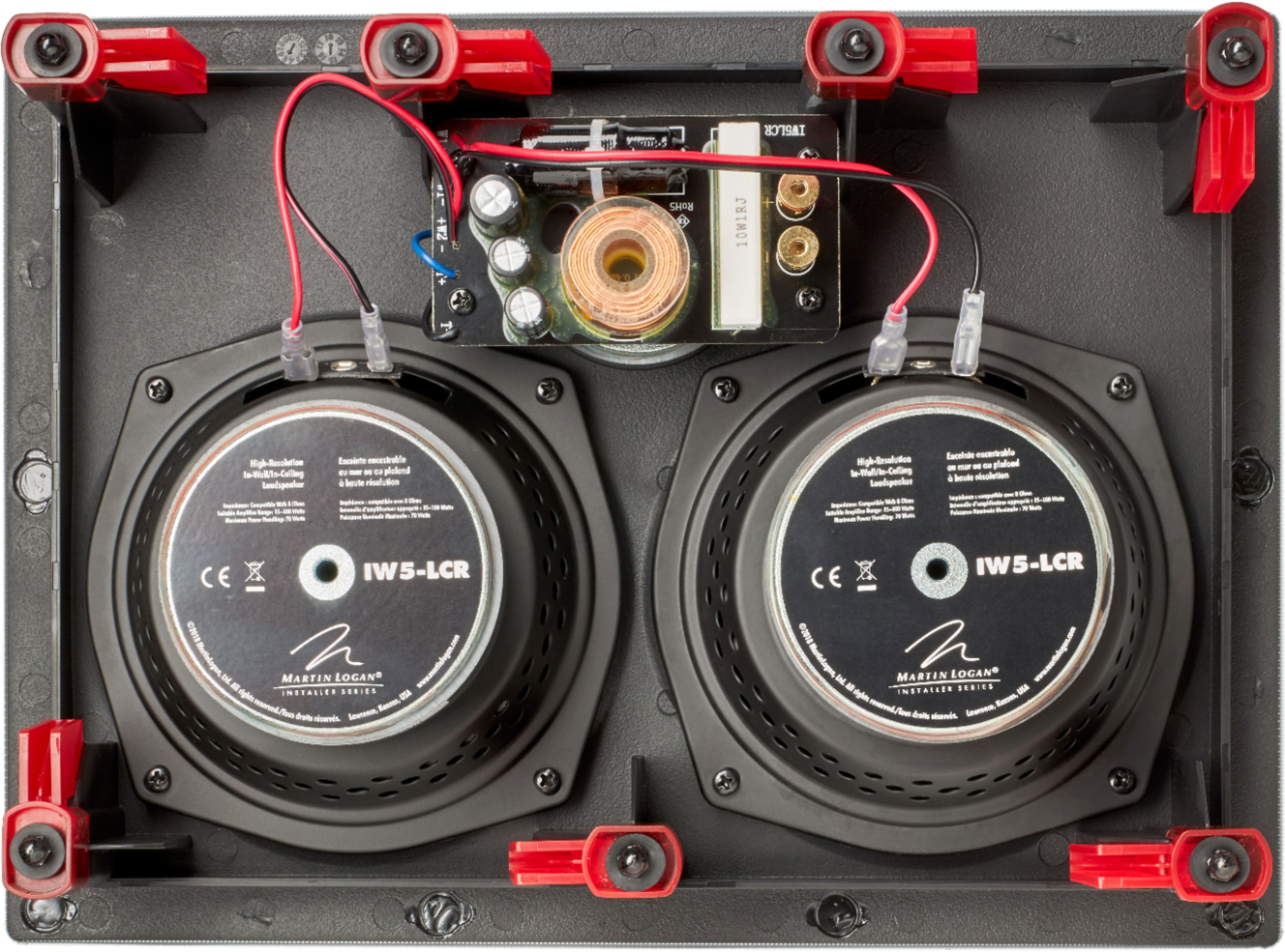 Back. MartinLogan - Installer Dual 5-1/2" 70-Watt Passive 2-Way In-Wall Speaker (Each) - White.