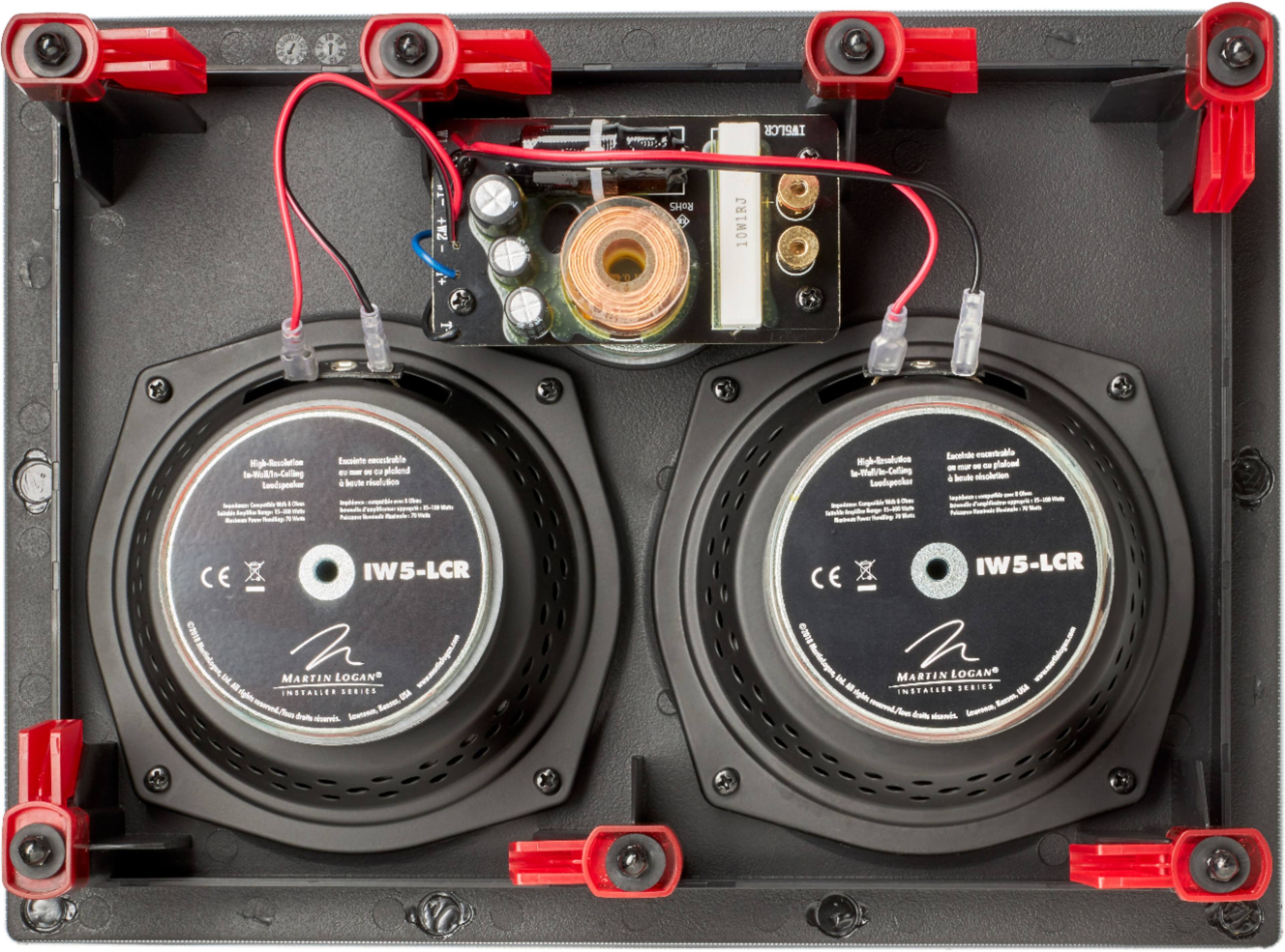 Back. MartinLogan - Installer Dual 5-1/2" 70-Watt Passive 2-Way In-Wall Speaker (Each) - White.