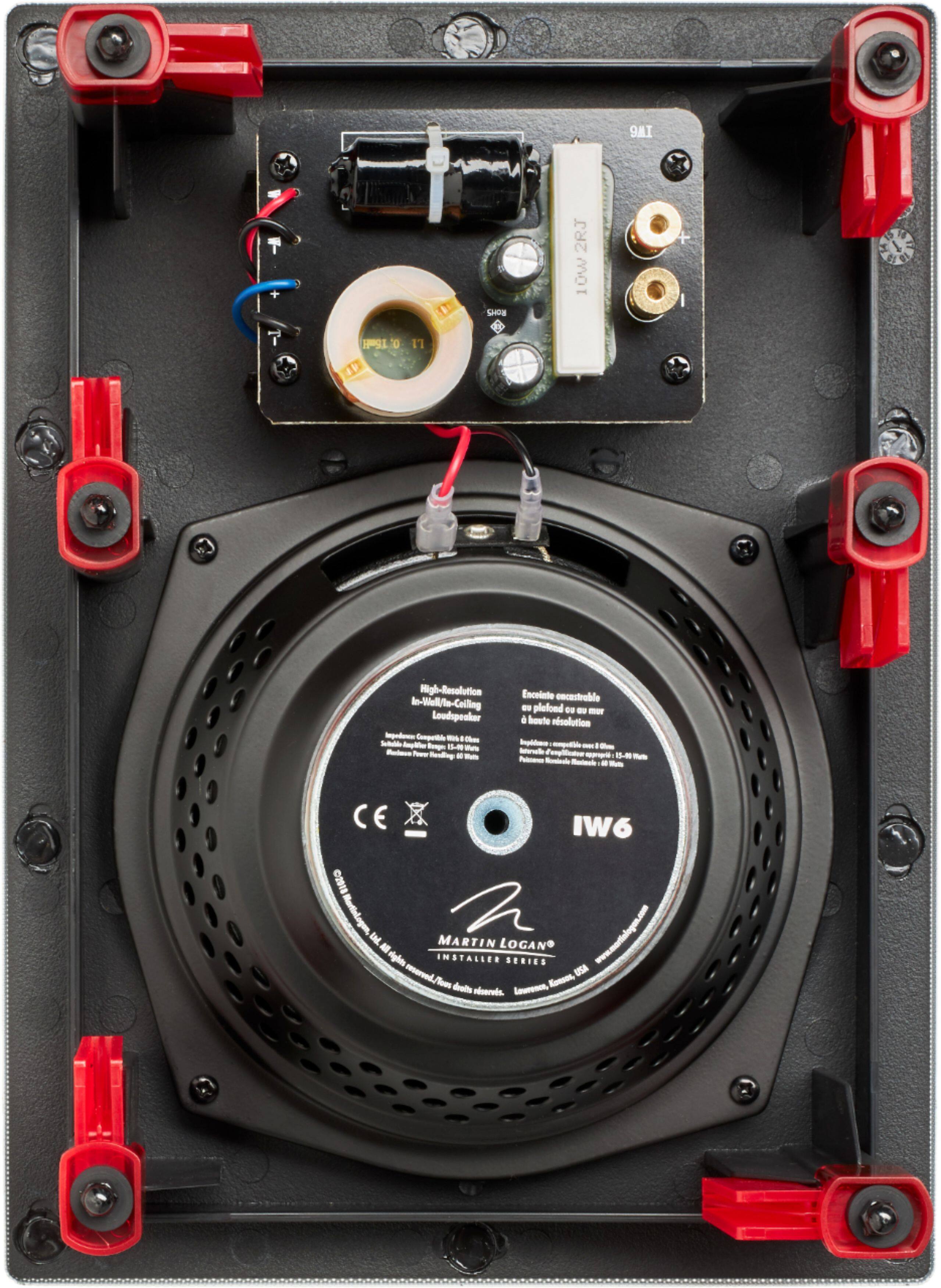 Back. MartinLogan - Installer 6-1/2" 60-Watt Passive 2-Way In-Wall Speaker (Each) - White.