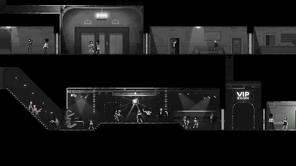 The image depicts a busy nightclub with a large crowd of people dancing and enjoying themselves. The club has a VIP room, which is likely a more exclusive and private area for VIP guests. The scene is filled with people, some of whom are dancing, while others are standing or sitting around the club. The atmosphere is lively and energetic, with the crowd engaged in various activities and socializing.