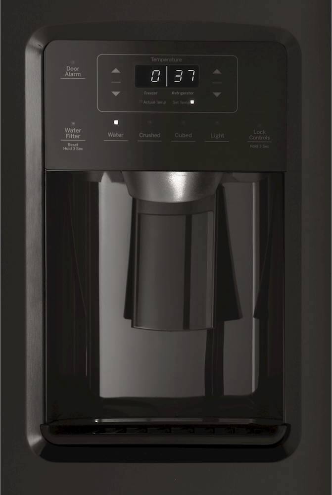 Alt View 4. GE - 21.8 Cu. Ft. Side-by-Side Counter-Depth Refrigerator.