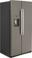 Angle Zoom. GE - 21.8 Cu. Ft. Side-by-Side Counter-Depth Refrigerator - Slate.