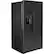 Angle. GE - 25.1 Cu. Ft. Side-By-Side Refrigerator with External Ice & Water Dispenser - Fingerprint resistant black slate.