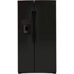 Front Zoom. GE - 25.1 Cu. Ft. Side-by-Side Refrigerator - Black.