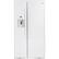 Front. GE - 25.1 Cu. Ft. Side-by-Side Refrigerator - White.