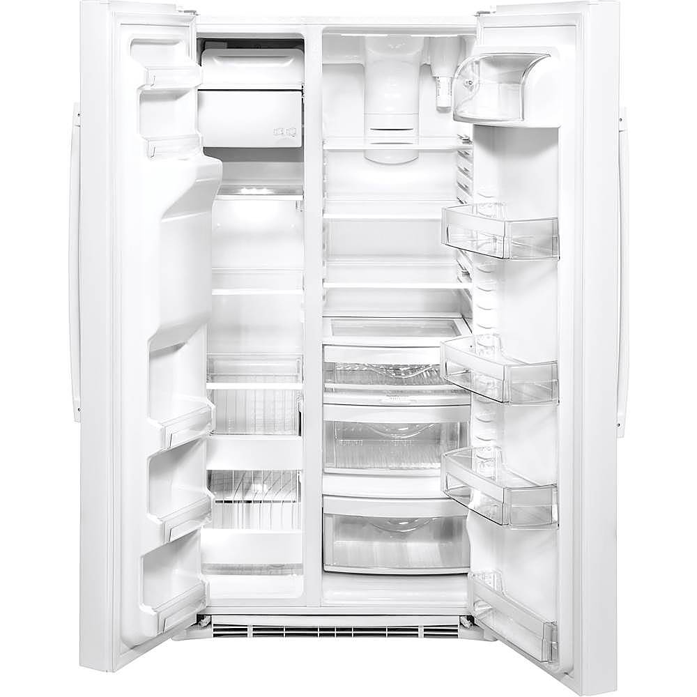 Best Buy: GE 25.1 Cu. Ft. Side-by-Side Refrigerator White GSS25IGNWW