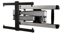 SANUS Elite - Advanced Full-Motion TV Wall Mount for Most 42"-90" TVs up to 125 lbs - Tilts, Swivels, and Extends up to 28" From Wall - Silver Brushed Metal - Front_Zoom