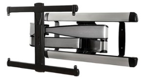 Sanus - Premium Series Advanced Full-Motion TV Wall Mount for Most TVs 42"-90" up to 125 lbs - Silver Brushed Metal - Front_Zoom
