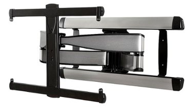 SANUS Elite - Advanced Full-Motion TV Wall Mount for Most 42"-90" TVs up to 125 lbs - Silver Brushed Metal - Front_Zoom