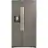 Front. GE - 25.1 Cu. Ft. Side-By-Side Refrigerator with External Ice & Water Dispenser - Slate.