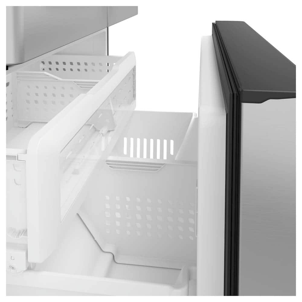 Alt View 12. Café - 22.2 Cu. Ft. French Door Counter-Depth Refrigerator with Hot Water Dispenser, Customizable - Stainless Steel.