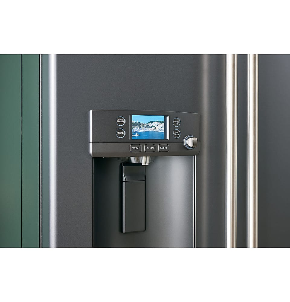 Alt View 18. Café - 22.2 Cu. Ft. French Door Counter-Depth Refrigerator with Hot Water Dispenser, Customizable - Stainless Steel.