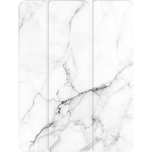 SaharaCase - Custom Design Smart Folio Case for Apple® iPad® Pro 12.9" (4th Generation 2020) - White Marble