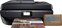 Front. HP - OfficeJet 5260 Wireless All-In-One Inkjet Printer with 2-year HP Instant Ink Subscription - Black.