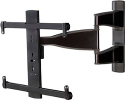 SANUS Elite - Advanced Full-Motion TV Wall Mount for Most 32"-55" TVs up to 55 lbs - Tilts, Swivels, and Extends up to 20" From Wall - Black Brushed Metal - Front_Zoom