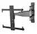 Front. SANUS Elite - Advanced Full-Motion TV Wall Mount for Most 32"-55" TVs up to 55 lbs - Tilts, Swivels, and Extends up to 20" From Wall - Silver Brushed Metal.