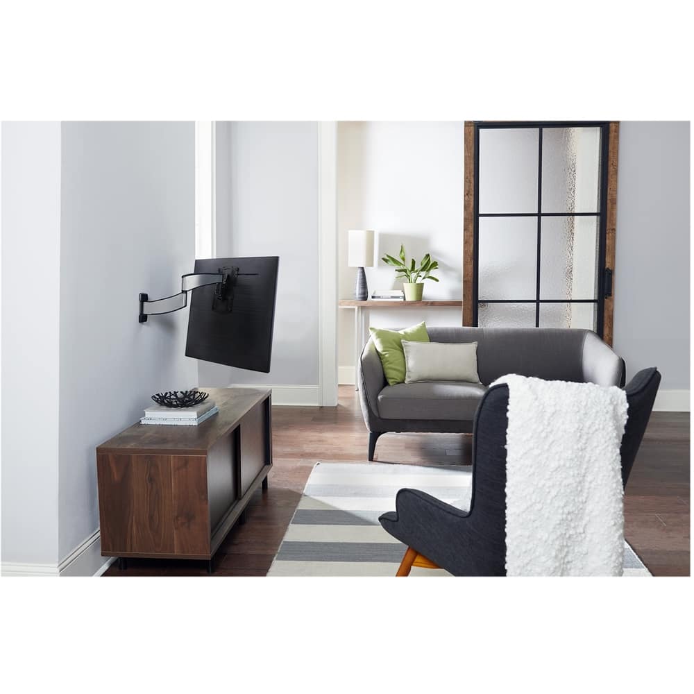 Alt View 15. SANUS Elite - Advanced Full-Motion TV Wall Mount for Most TVs 19"-43" up to 35 lbs - Tilts, Swivels, and Extends up to 16" From Wall - Silver Brushed Metal.