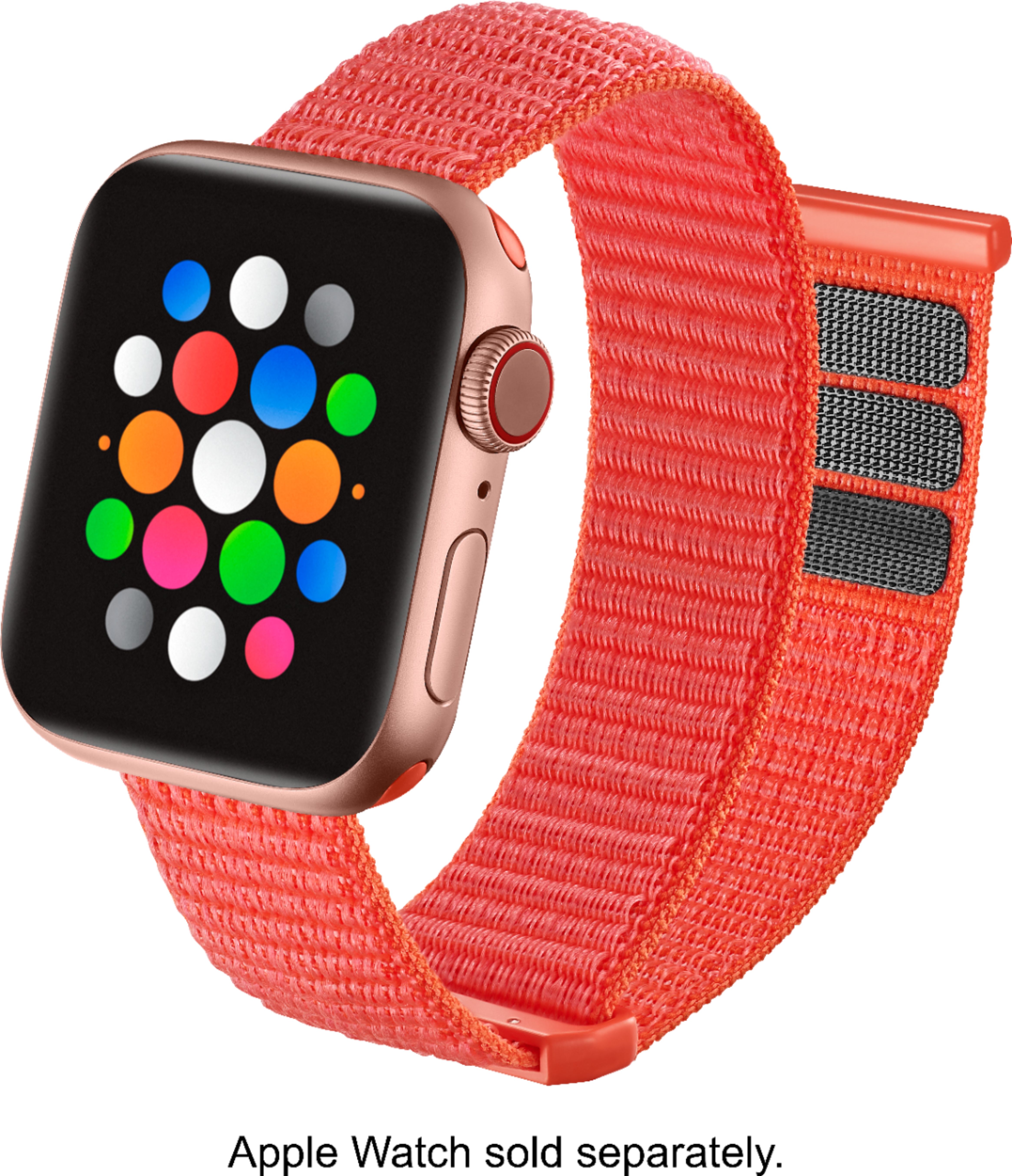 Left View: Sport Band for Apple Watch™ 40mm - (PRODUCT)RED