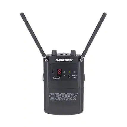 Front. Samson - Concert 88 16-Channel UHF Wireless Dynamic Microphone System - Silver/Black.
