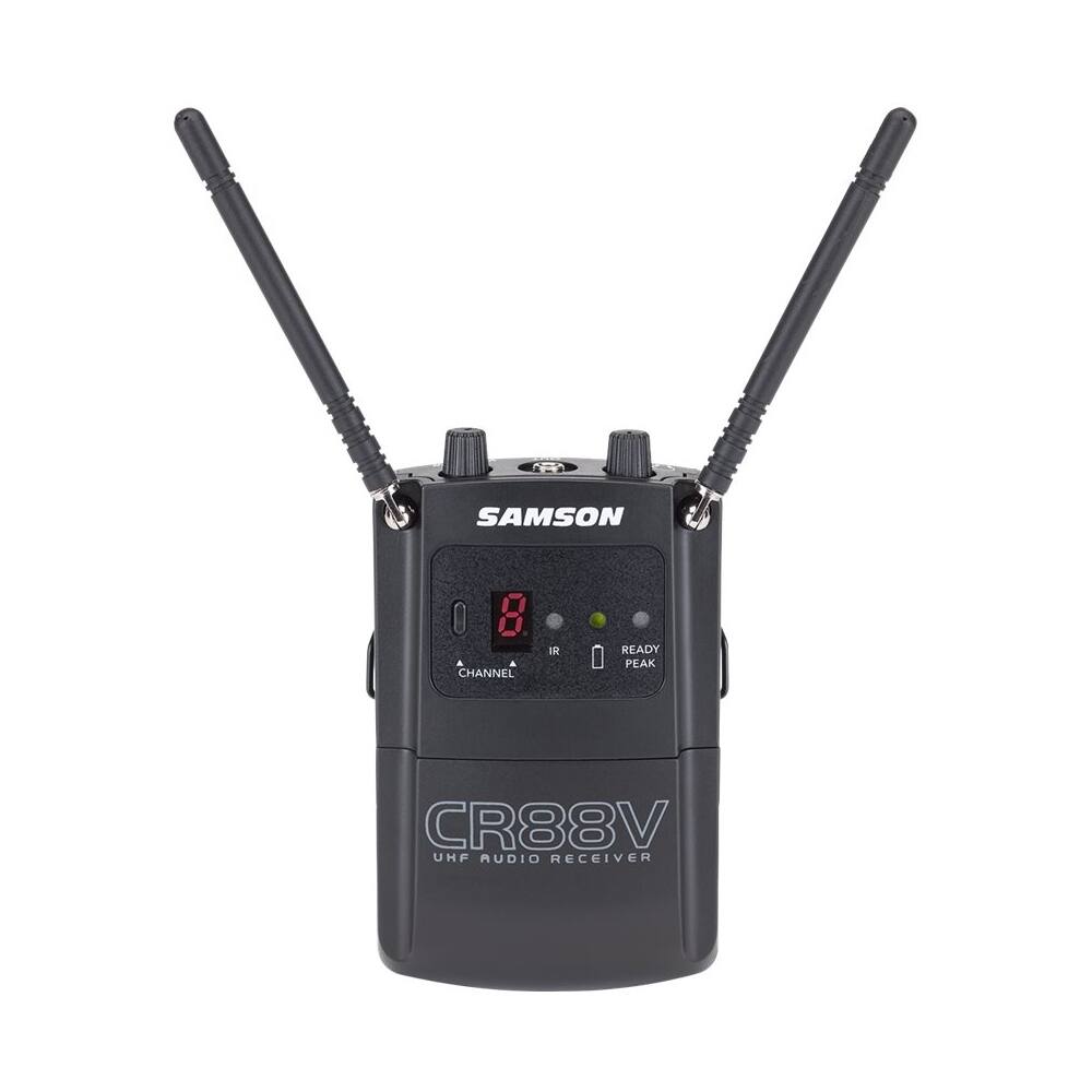 Front. Samson - Concert 88 16-Channel UHF Wireless Dynamic Microphone System - Silver/Black.