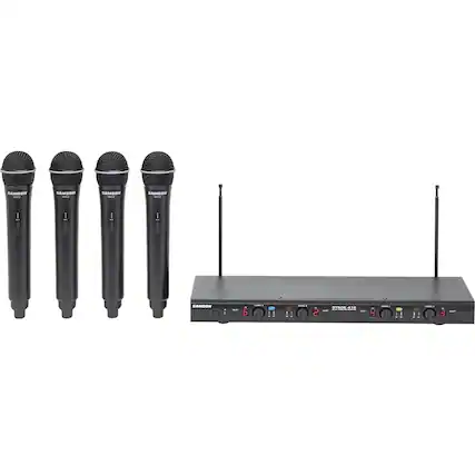 Front. Samson - Stage 24-Channel Wireless Dynamic Vocal Microphone System - Black.
