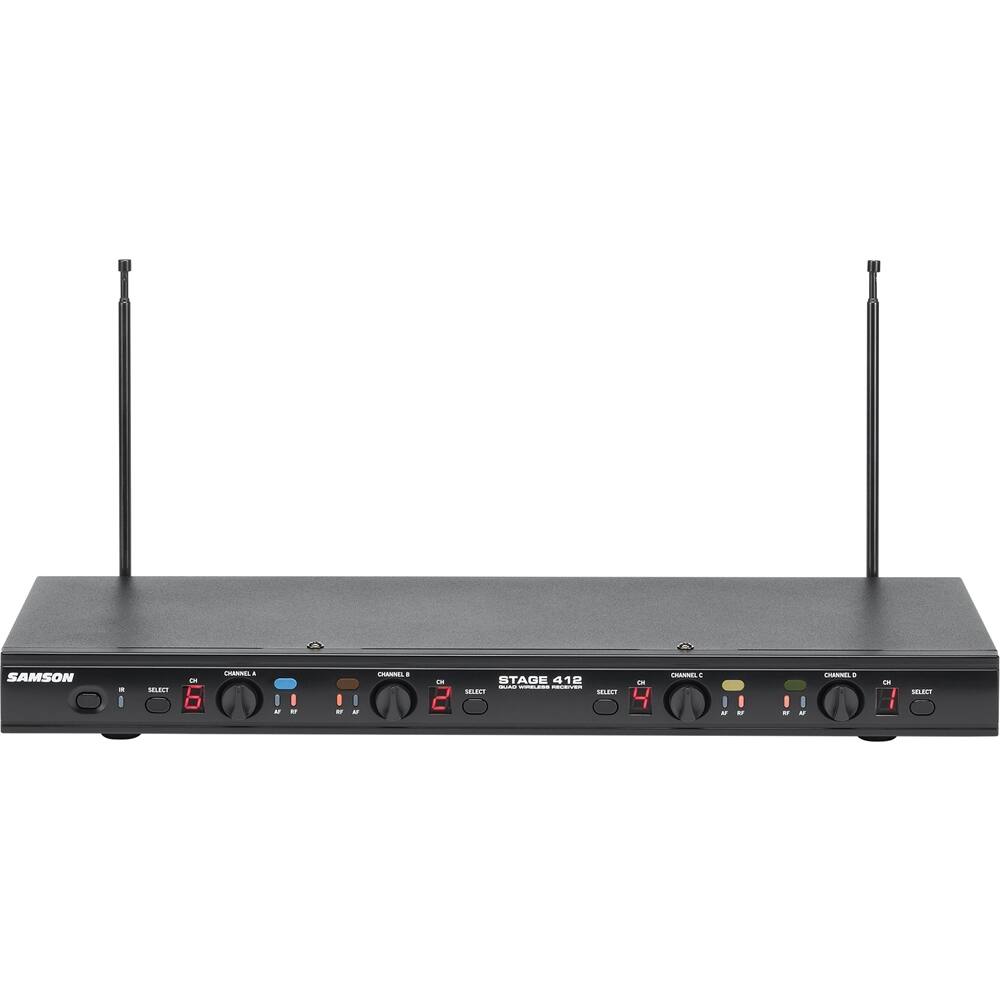 Alt View 12. Samson - Stage 24-Channel Wireless Dynamic Vocal Microphone System - Black.