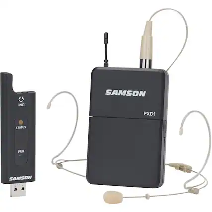Front. Samson - XPD Series Wireless Microphone System - Black/Beige.