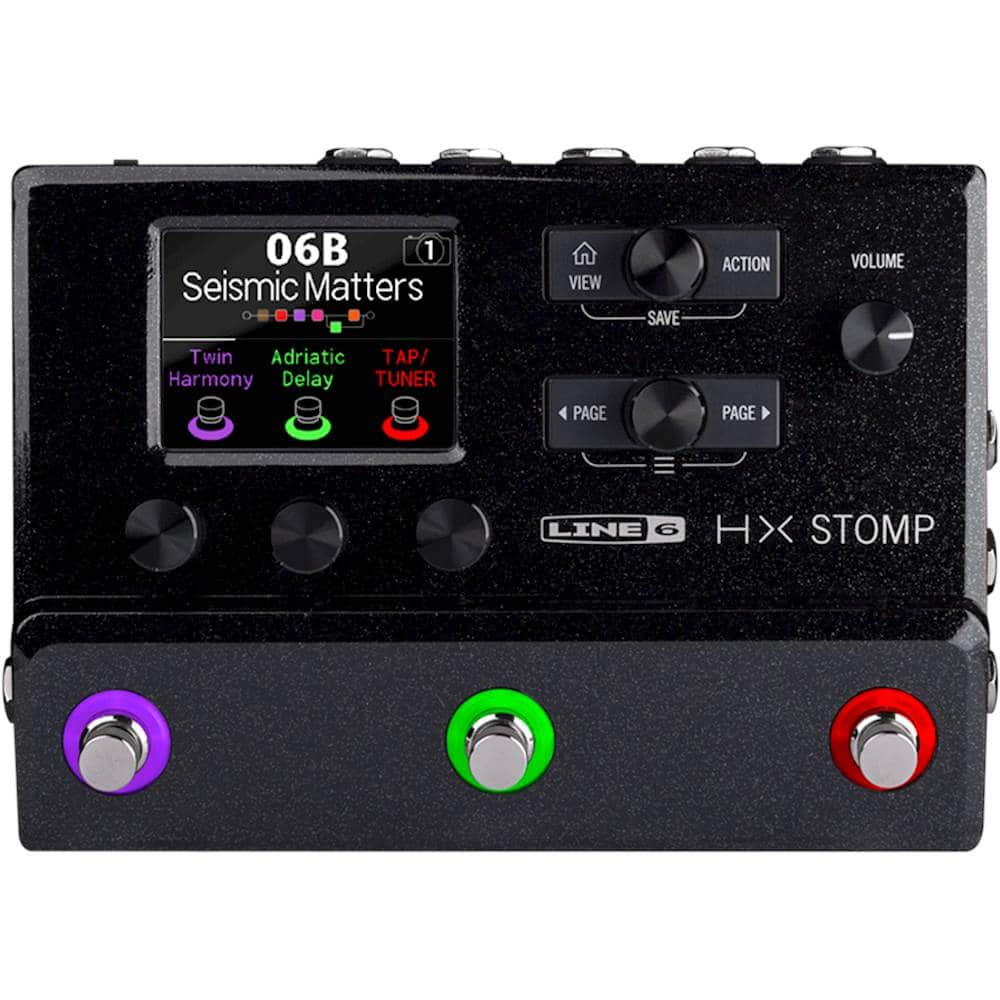 Front. Line 6 - HX Stomp Guitar Effects Processor - Black.