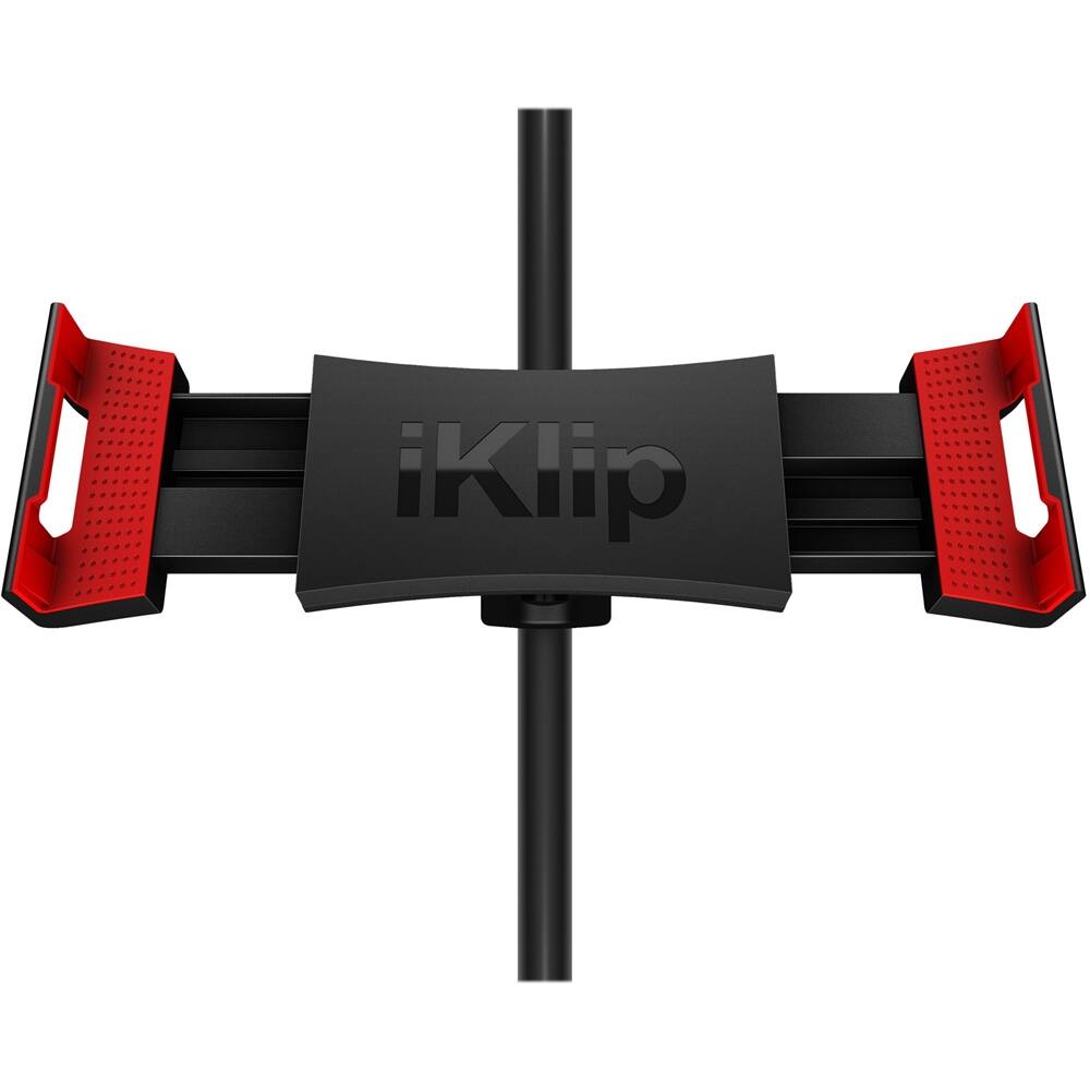Front. IK Multimedia - iKlip 3 Deluxe Mounting Kit for Most Tablets - Black.