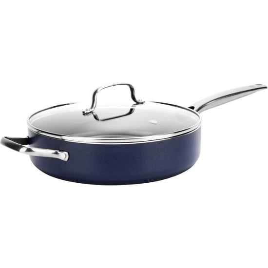 Blue Diamond Ceramic Non-Stick Covered Skillet with lid, 12