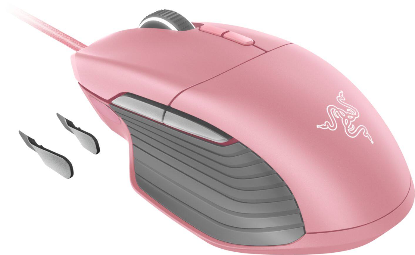 Alt View 11. Razer - Basilisk Wired Optical Gaming Mouse with Chroma Lighting - Quartz Pink.