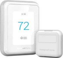 Honeywell Home - T9 Smart Programmable Touch-Screen Wi-Fi Thermostat with Smart Room Sensor - White - Front_Zoom