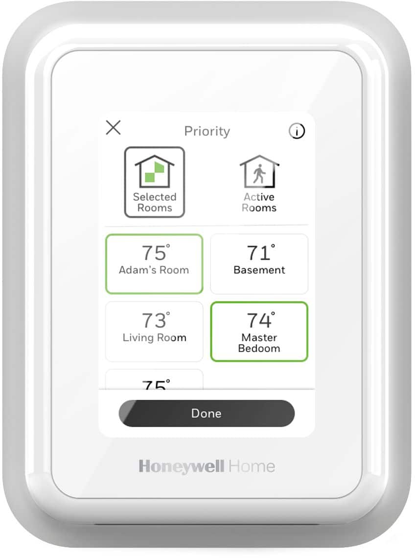 Alt View 15. Honeywell Home - T9 Smart Programmable Touch-Screen Wi-Fi Thermostat with Smart Room Sensor - White.