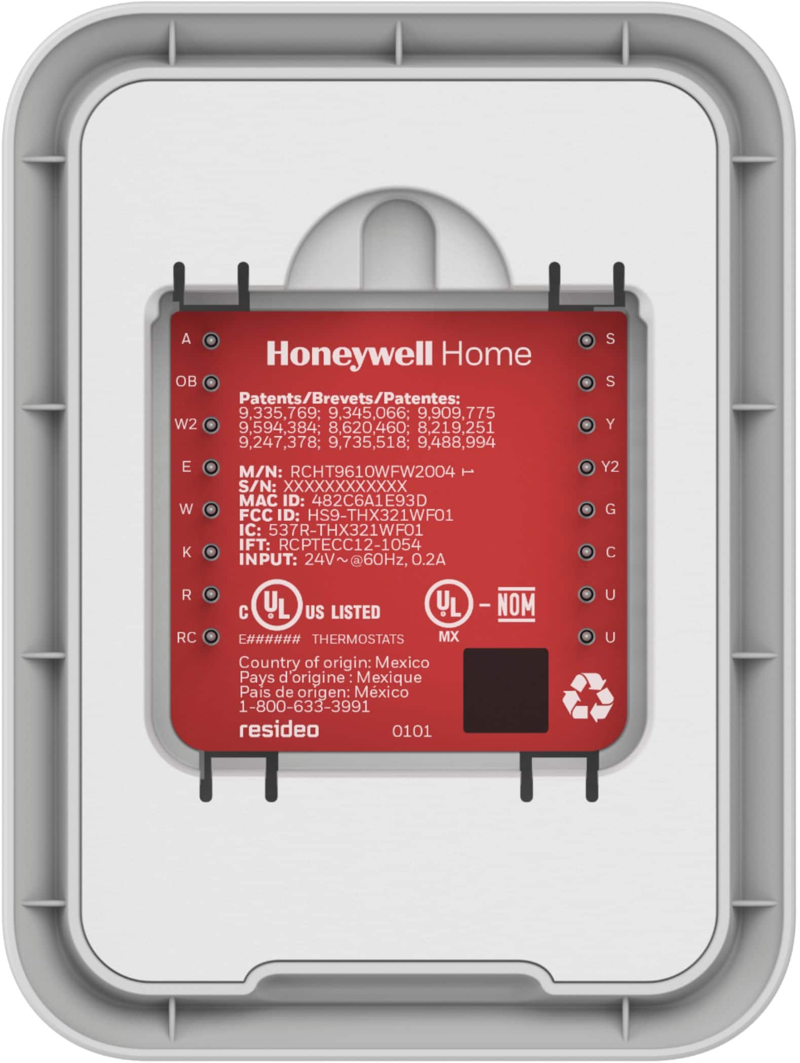 Alt View 17. Honeywell Home - T9 Smart Programmable Touch-Screen Wi-Fi Thermostat with Smart Room Sensor - White.