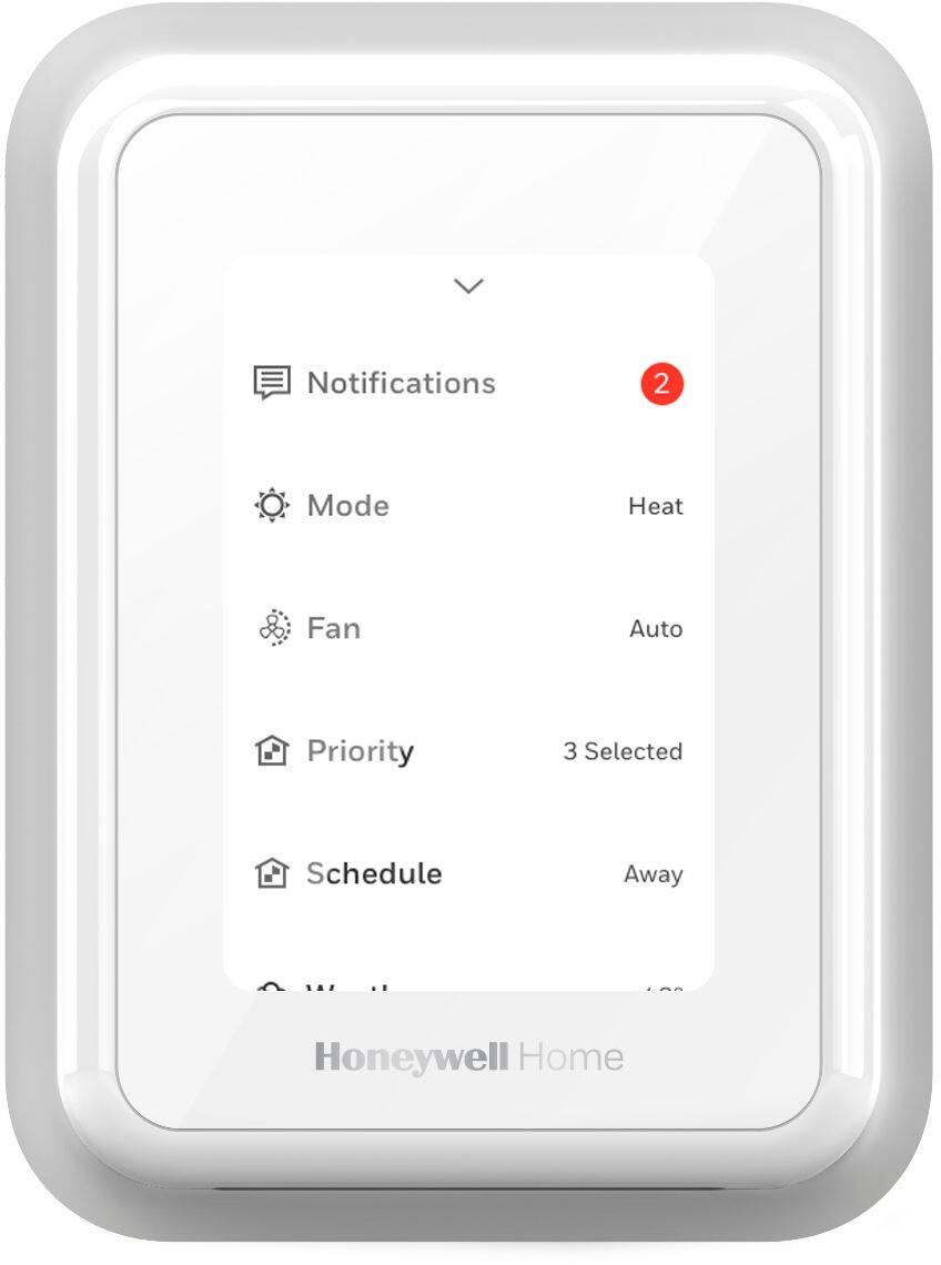 Alt View 25. Honeywell Home - T9 Smart Programmable Touch-Screen Wi-Fi Thermostat with Smart Room Sensor - White.