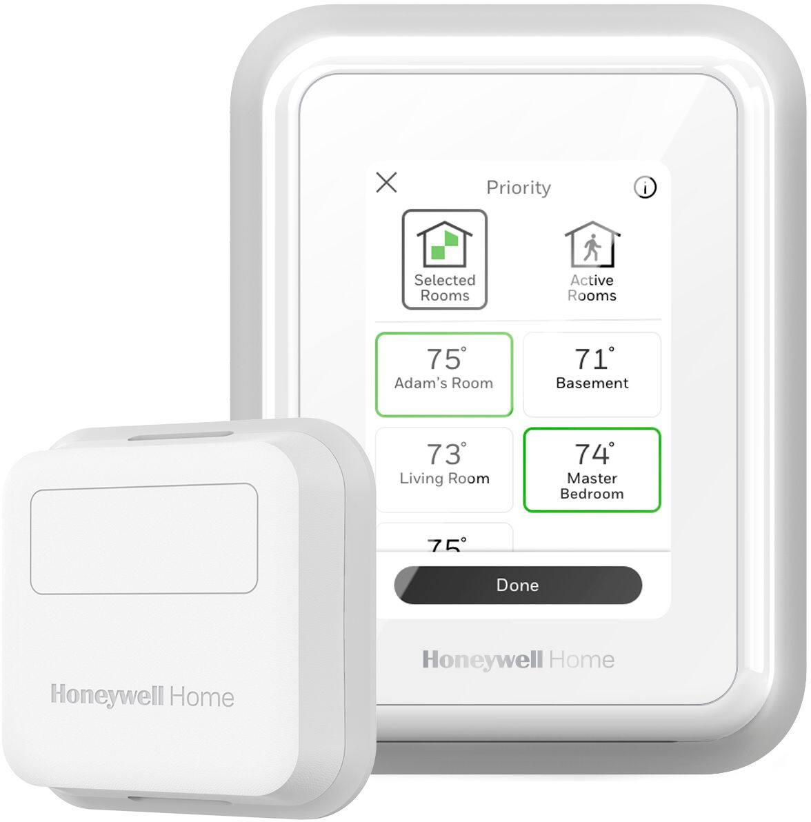 Alt View 26. Honeywell Home - T9 Smart Programmable Touch-Screen Wi-Fi Thermostat with Smart Room Sensor - White.