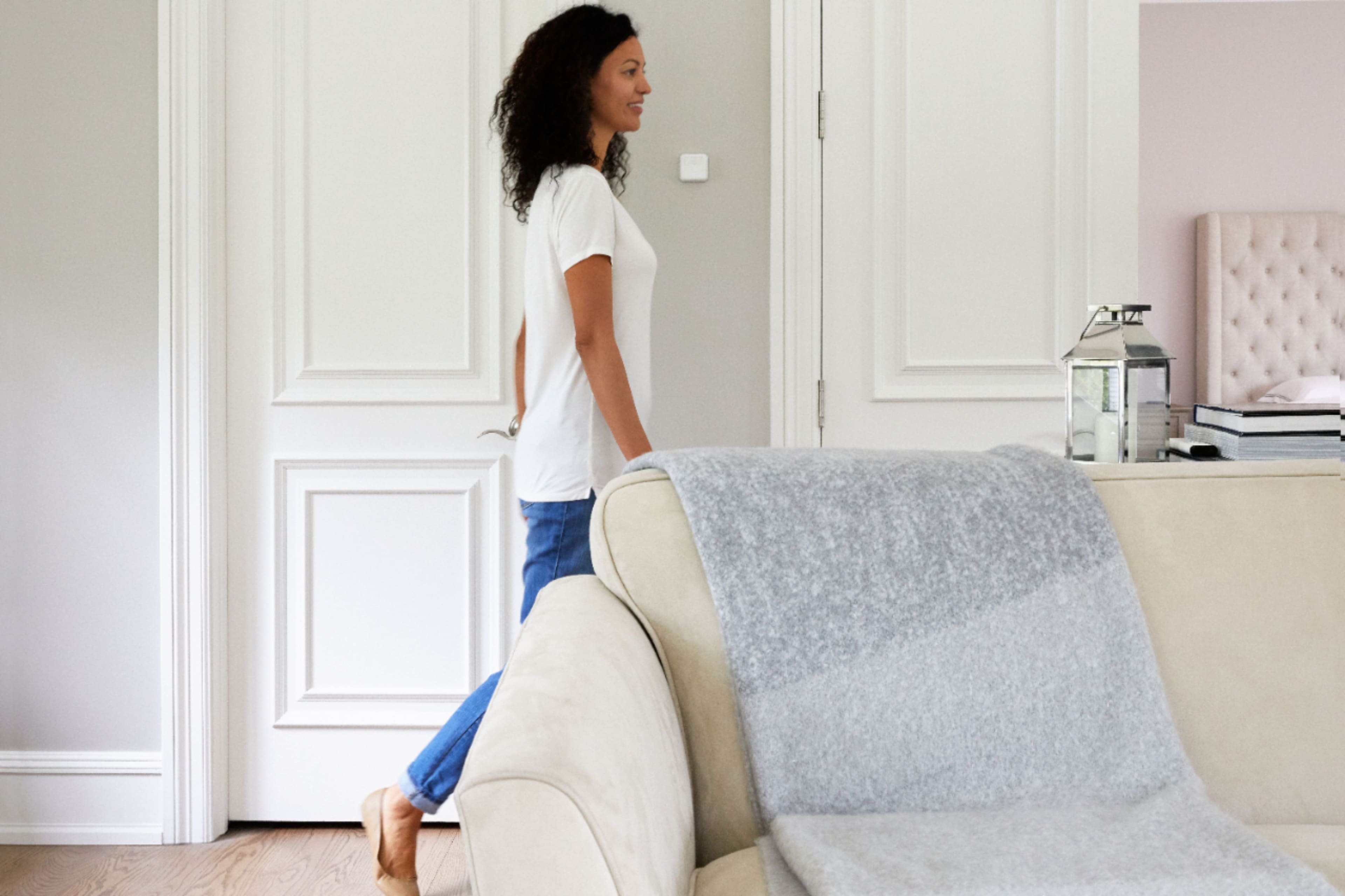 Alt View 30. Honeywell Home - Smart Room Sensor - White.