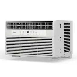 Midea - 12,000 BTU Smart Window Air Conditioner, spaces up to 550 sq. ft Comfort Sense remote - White