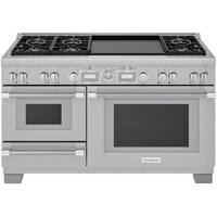 Thermador - Self-Cleaning Freestanding Double Oven Dual Fuel Convection Range - Front_Zoom