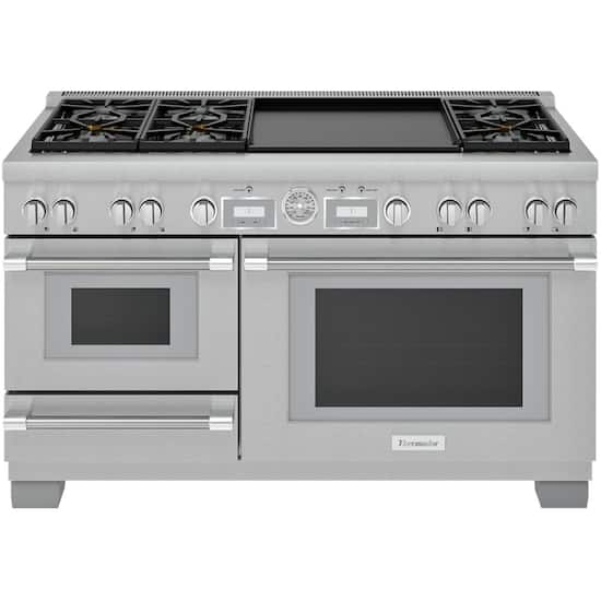 Thermador Self Cleaning Freestanding Double Oven Dual Fuel Convection Range Prd606wesg Best Buy