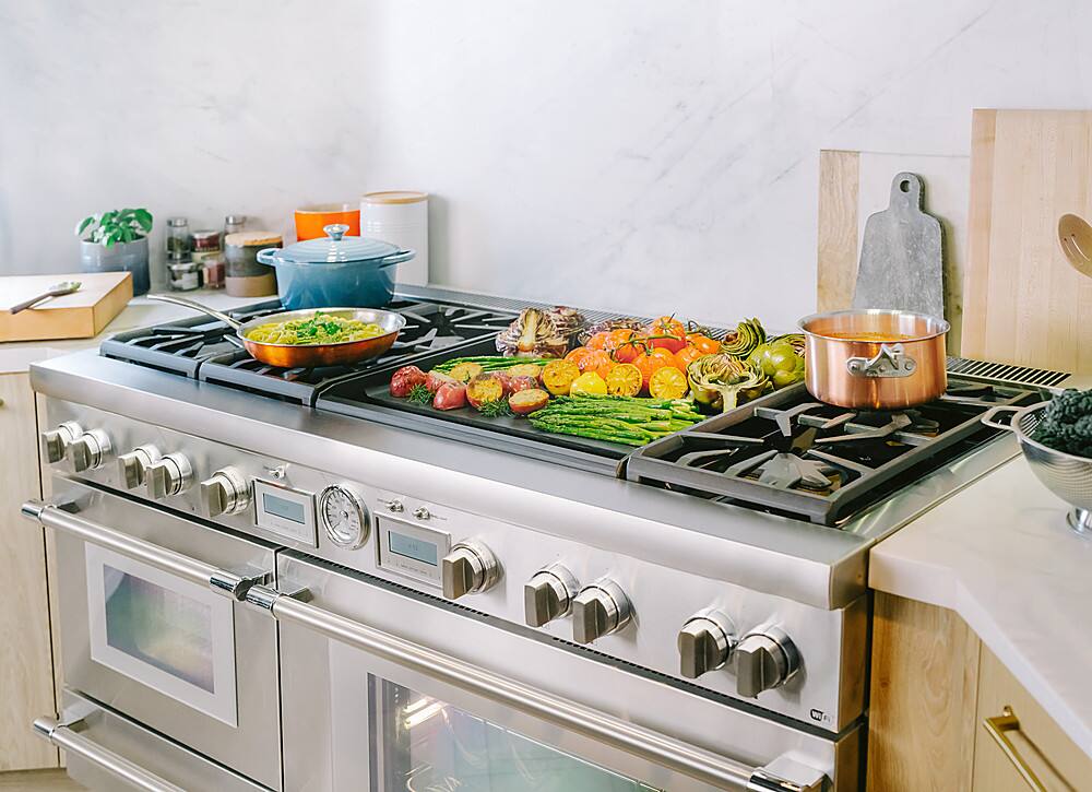 Alt View 19. Thermador - ProGrand 7.3 Cu. Ft. Freestanding Double Oven Dual Fuel LP Convection Range with Pro Steam - Stainless Steel.