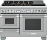 Thermador - ProGrand 6.5 Cu. Ft. Freestanding Double Oven Dual Fuel LP Convection Range with Pro Steam - Stainless Steel - Front_Zoom
